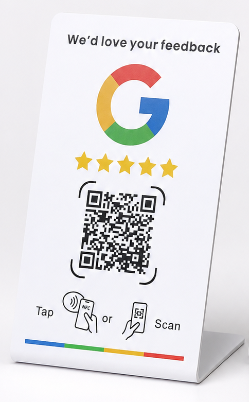 Google Review stand