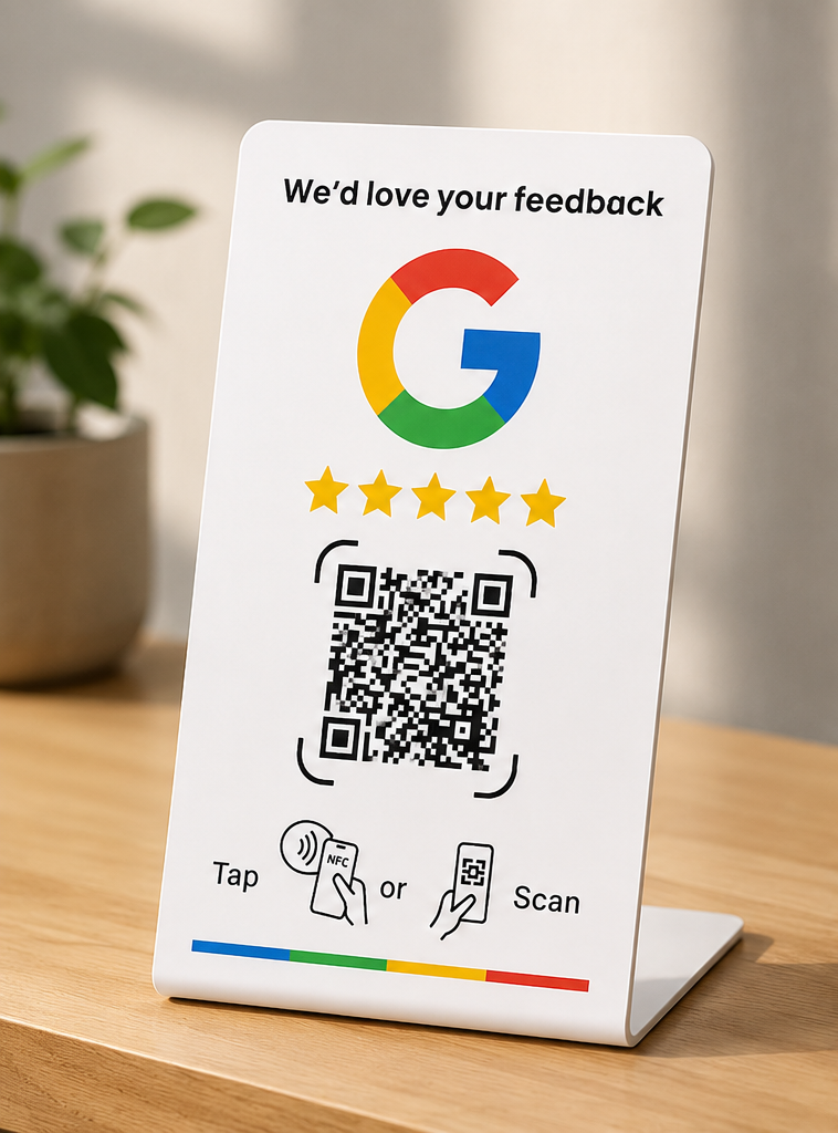 Google Review stand